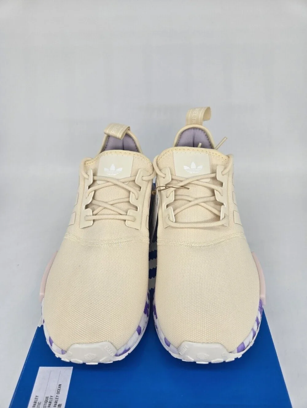 Adidas Women's NMD_R1 GW5694 Wonder White Purple Tint Shoes Size 8